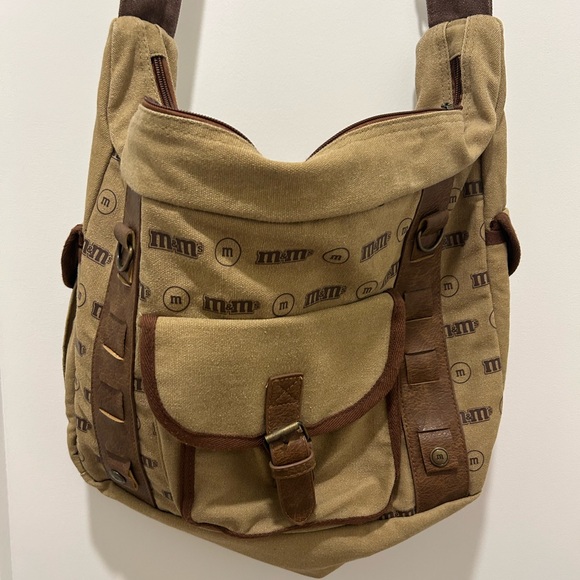 M&M'S (EUC) Beige and Brown Messenger Bag - Picture 3 of 11